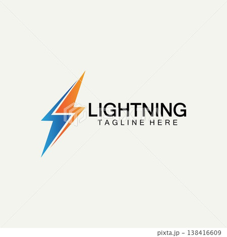 lightning thunder bolt electricity logo design template lightning thunder bolt electricity logo design template 138416609