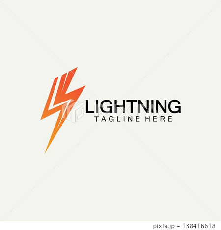 lightning thunder bolt electricity logo design template lightning thunder bolt electricity logo design template 138416618