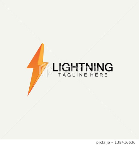 lightning thunder bolt electricity logo design template lightning thunder bolt electricity logo design template 138416636
