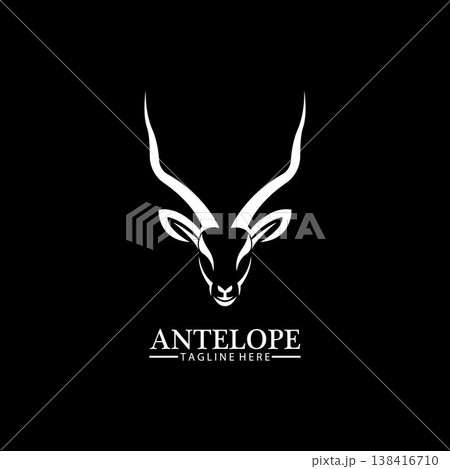 Antelope head logo vector icon illustration design template 138416710