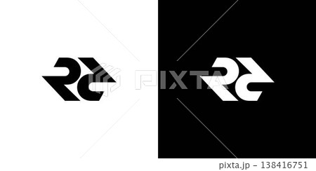 Modern and strong letter RD initials logo design 138416751