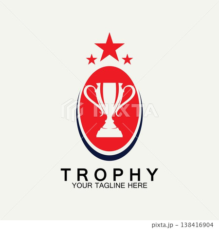Trophy vector logo icon.champions  trophy logo icon for winner award logo template 138416904
