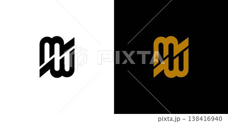 elegant and unique letter MW initials logo design 138416940