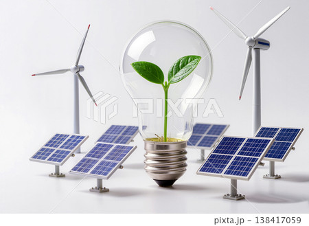 energy saving energy concept with tree 138417059