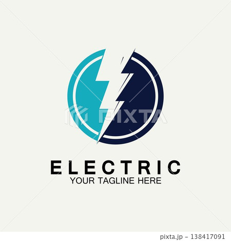 Flash Electric Logo Vector icon illustration design template. Bolt Energy Icon.electric logo flash vector bolt 138417091