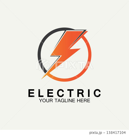 Flash Electric Logo Vector icon illustration design template. Bolt Energy Icon.electric logo flash vector bolt 138417104