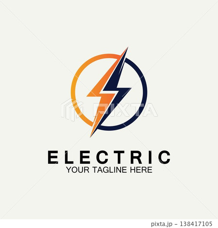 Flash Electric Logo Vector icon illustration design template. Bolt Energy Icon.electric logo flash vector bolt 138417105