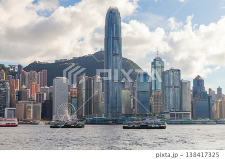 Hong Kong skyline dominated by the International Finance Centre Hong Kong skyline dominated by the International Finance Centre 138417325