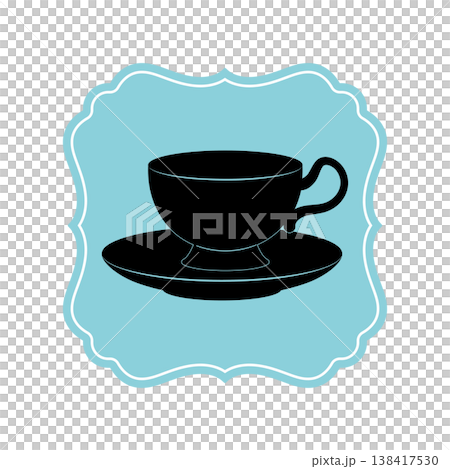 Vintage-style cup and saucer Vintage-style cup and saucer 138417530