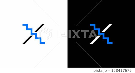The X ladder logo design is unique and modern 138417673