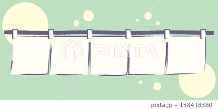 シンプルな暖簾のイラスト シンプルな暖簾のイラスト 138418380