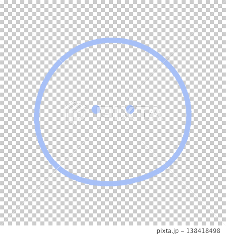 A blue, hand-drawn line art emoji icon with an expressionless, serious face - a simple and cute illustration of a face with dot eyes and no emotion. A blue, hand-drawn line art emoji icon with an expressionless, serious face - a simple and cute illustration of a face with dot eyes and no emotion. 138418498