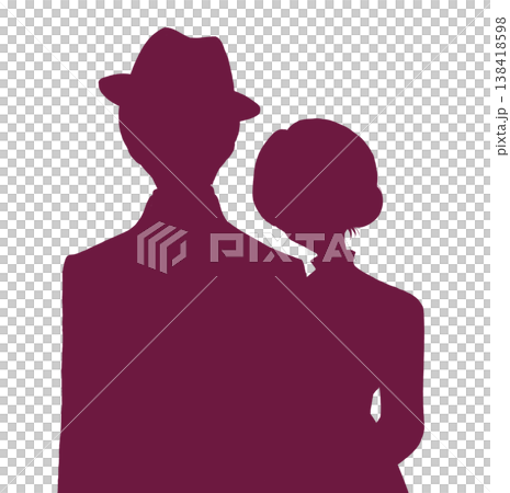 寄り添う女性と背広の男性 寄り添う女性と背広の男性 138418598
