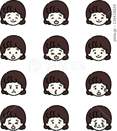 子供の表情詰め合わせ1 138418829