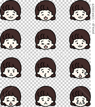 子供の表情詰め合わせ1 138418829