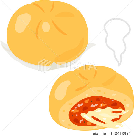 チーズ入りピザまん チーズ入りピザまん 138418954
