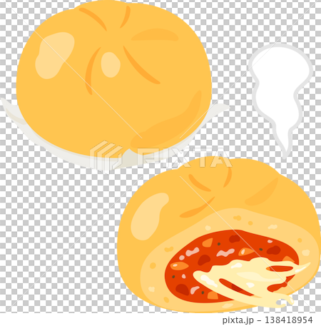 Cheese-filled pizza bun Cheese-filled pizza bun 138418954