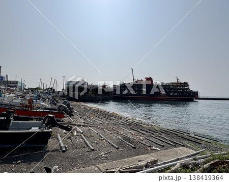 東京湾フェリーしらはま丸_千葉県側金谷港 138419364