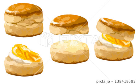 スコーン(マーマレードジャム・クロテッドクリーム) 138419385