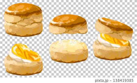 スコーン(マーマレードジャム・クロテッドクリーム) 138419385