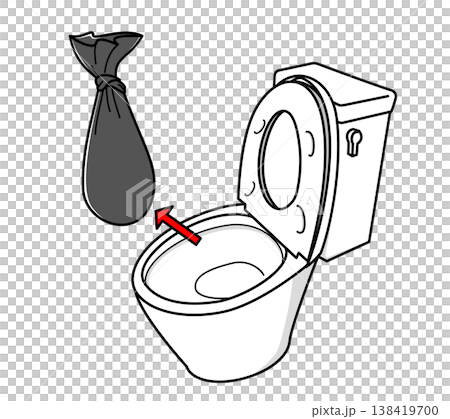 非常用トイレの使い方・排泄袋の口を結んで取り出す 138419700