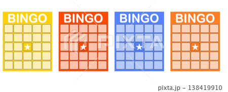 Bingo card template blank with star, luck lotto board game. Bingo ticket empty. Bingo icon, for numbers. Bingo card template blank with star, luck lotto board game. Bingo ticket empty. Bingo icon, for numbers. 138419910