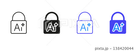 Ai Security Lock Line And Solid Icon Set. Artificial Intelligence Protection And Data Privacy Outline And Silhouette Symbol Collection. Cybersecurity And Innovation. Isolated Vector Illustration Ai Security Lock Line And Solid Icon Set. Artificial Intelligence Protection And Data Privacy Outline And Silhouette Symbol Collection. Cybersecurity And Innovation. Isolated Vector Illustration 138420044