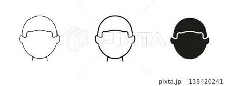 Person Male Face Line And Solid Icon Set. Male Avatar Profile Outline And Silhouette Symbol Collection. Isolated Vector Illustration Person Male Face Line And Solid Icon Set. Male Avatar Profile Outline And Silhouette Symbol Collection. Isolated Vector Illustration 138420241