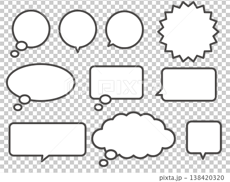 フキダシセット　フチ有り 138420320