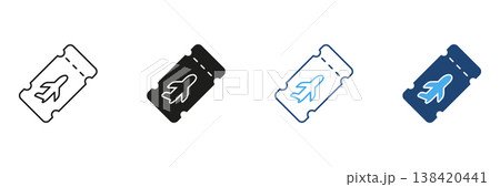 Airplane Ticket Icon Set. Travel Booking And Flight Reservation Symbol Collection. Aviation And Airline Ticketing Representation. Isolated Vector Illustration Airplane Ticket Icon Set. Travel Booking And Flight Reservation Symbol Collection. Aviation And Airline Ticketing Representation. Isolated Vector Illustration 138420441