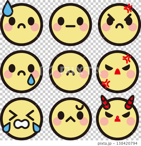 表情豊かなアイコンセット3 138420794
