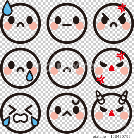 A set of 4 expressive icons A set of 4 expressive icons 138420795