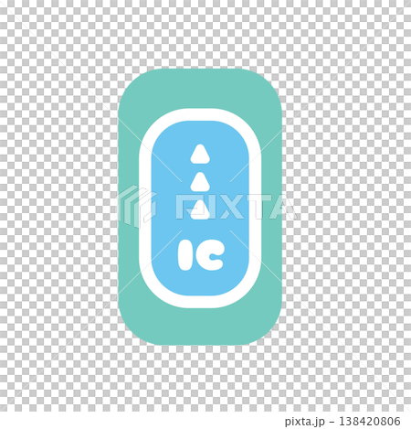 Illustration of an IC card reader at a ticket gate Illustration of an IC card reader at a ticket gate 138420806
