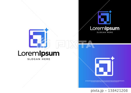 Creative broadcast create content media logo design template 138421208