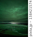 The Aurora Borealis, the northern lights, showing up above Castlegoland in County Donegal, Ireland 138421574