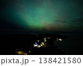 The Aurora Borealis, the northern lights, showing up above Portnoo in County Donegal, Ireland 138421580