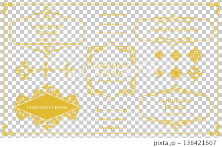 Gold frame background for parties 138421607