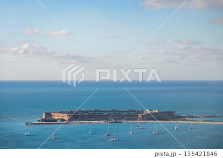 Seaplane view of Fort Jefferson at Dry Tortugas National Park Seaplane view of Fort Jefferson at Dry Tortugas National Park 138421846