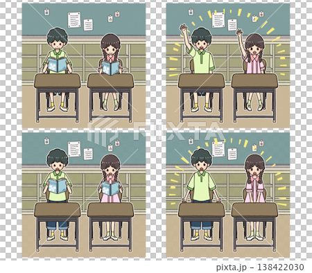 孩子們在教室裡上課 孩子們在教室裡上課 138422030