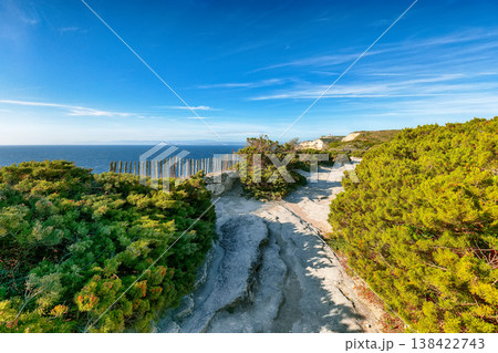 Unbelivable view of cliffs near old town Bonifacio. Unbelivable view of cliffs near old town Bonifacio. 138422743