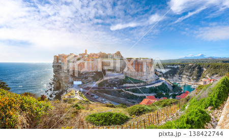 Breathtaking view of old town Bonifacio. 138422744