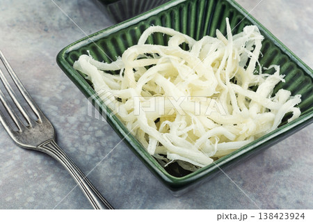 Shredded dried squid or cuttlefish 138423924