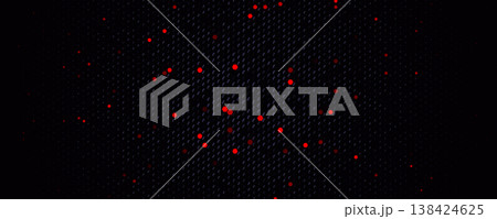 DevSecOps pipeline background, structured hex pattern with red risk flags. CI CD gates, code scanning, security reviews. Engineering backgrounds for platforms. Vector illustration 138424625