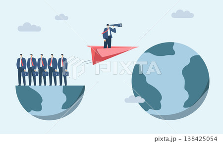 Think different, stand out from the crowd. businessman working with different business ideas Straight to success, with businessmen walking away from the pack symbol of difference and creative. Think different, stand out from the crowd. businessman working with different business ideas Straight to success, with businessmen walking away from the pack symbol of difference and creative. 138425054