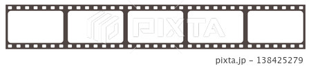 映画フィルムのストリップのイラスト(透過・フレーム) 映画フィルムのストリップのイラスト(透過・フレーム) 138425279