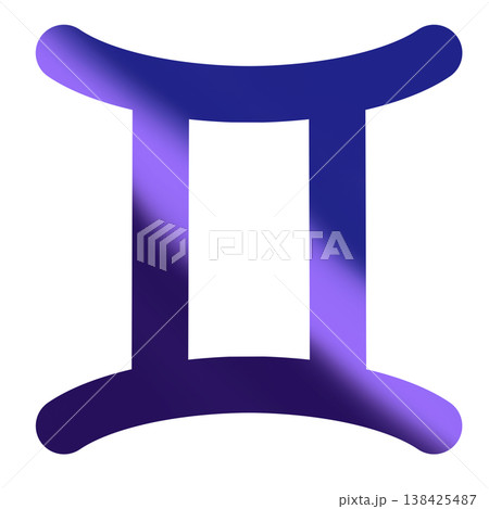 星座ふたご座のシンボルアイコン素材 138425487