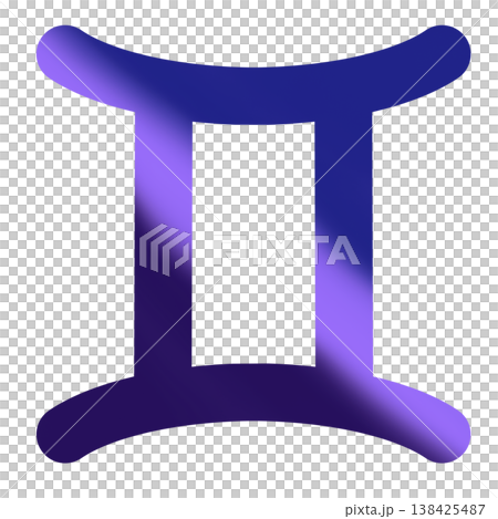 星座ふたご座のシンボルアイコン素材 138425487