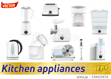 electrical appliances for the kitchen vector illustration electrical appliances for the kitchen vector illustration 138425678