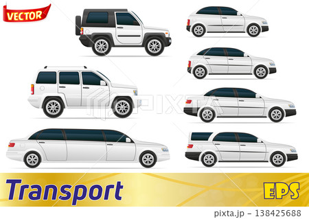 set icons passenger cars with different bodies vector illustration set icons passenger cars with different bodies vector illustration 138425688