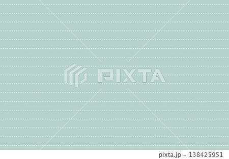 シームレス水平点線パターン背景素材 ホワイトドット ミントグリーン背景 138425951